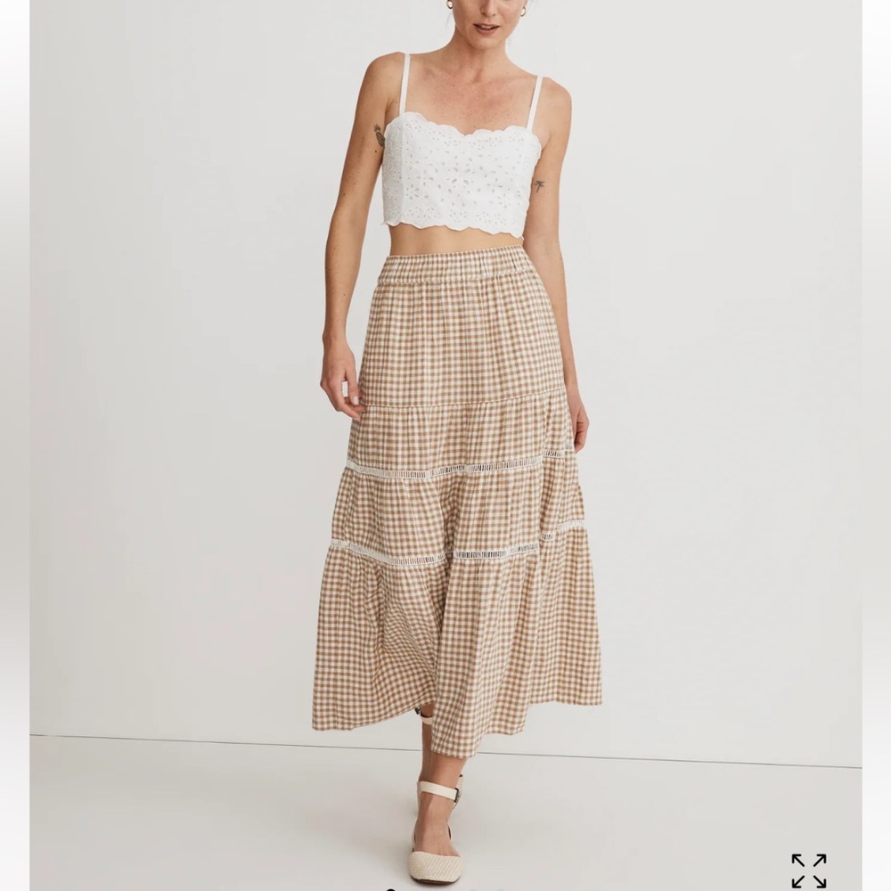 Madewell Gingham Maxi Skirt